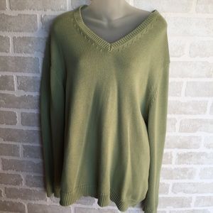 Moss Green Cotton Sweater